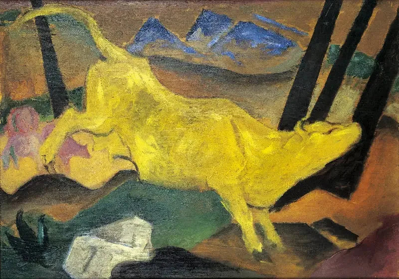 Die gelbe Kuh (Studie) - Franz Marc
