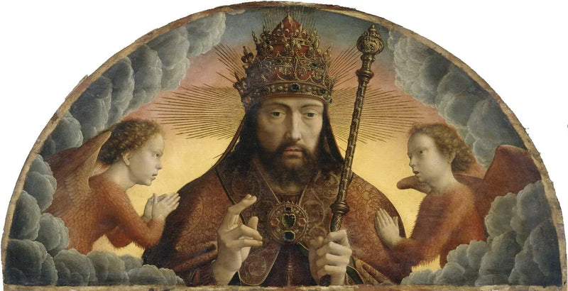 Dieu le Père bénissant entre deux anges - Gérard David