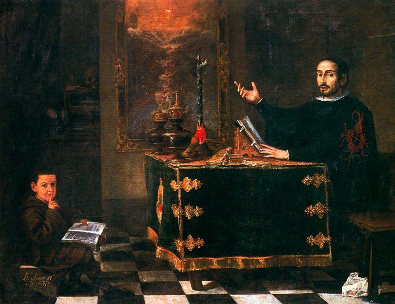 Don Miguel de Mañara leyendo la regla de la Hermandad de la Santa Caridad - Juan de Valdés Leal
