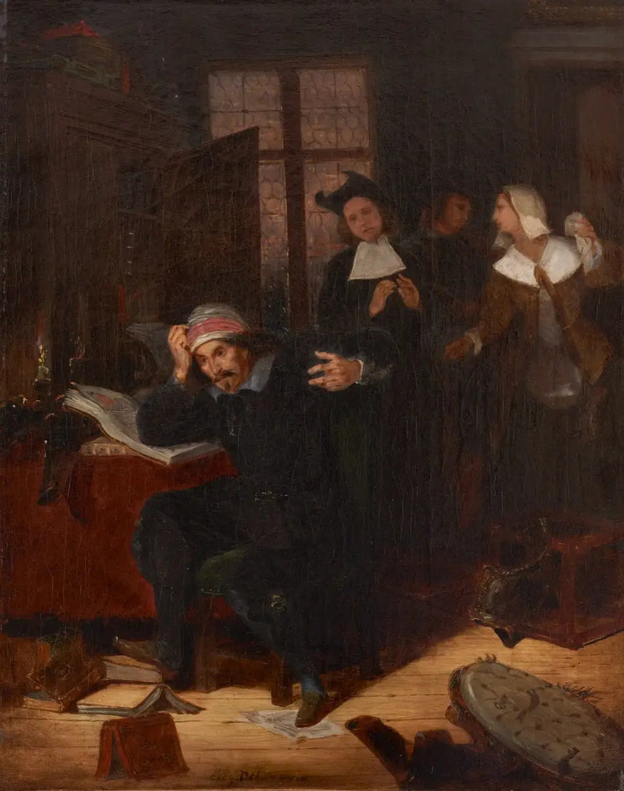 Don Quichotte dans sa bibliothèque - Eugène Delacroix