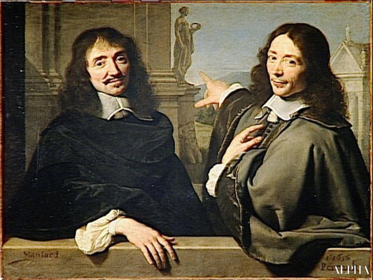 Double portrait de François Mansard et Claude Perrault - Philippe de Champaigne - Reproductions de tableaux et peintures haut de gamme