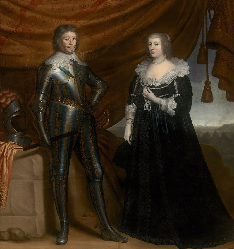 Double portrait de Frederik Hendrik (1584-1647) et d'Amalia de Solms-Braunfels (1602-1675) - Gerrit van Honthorst