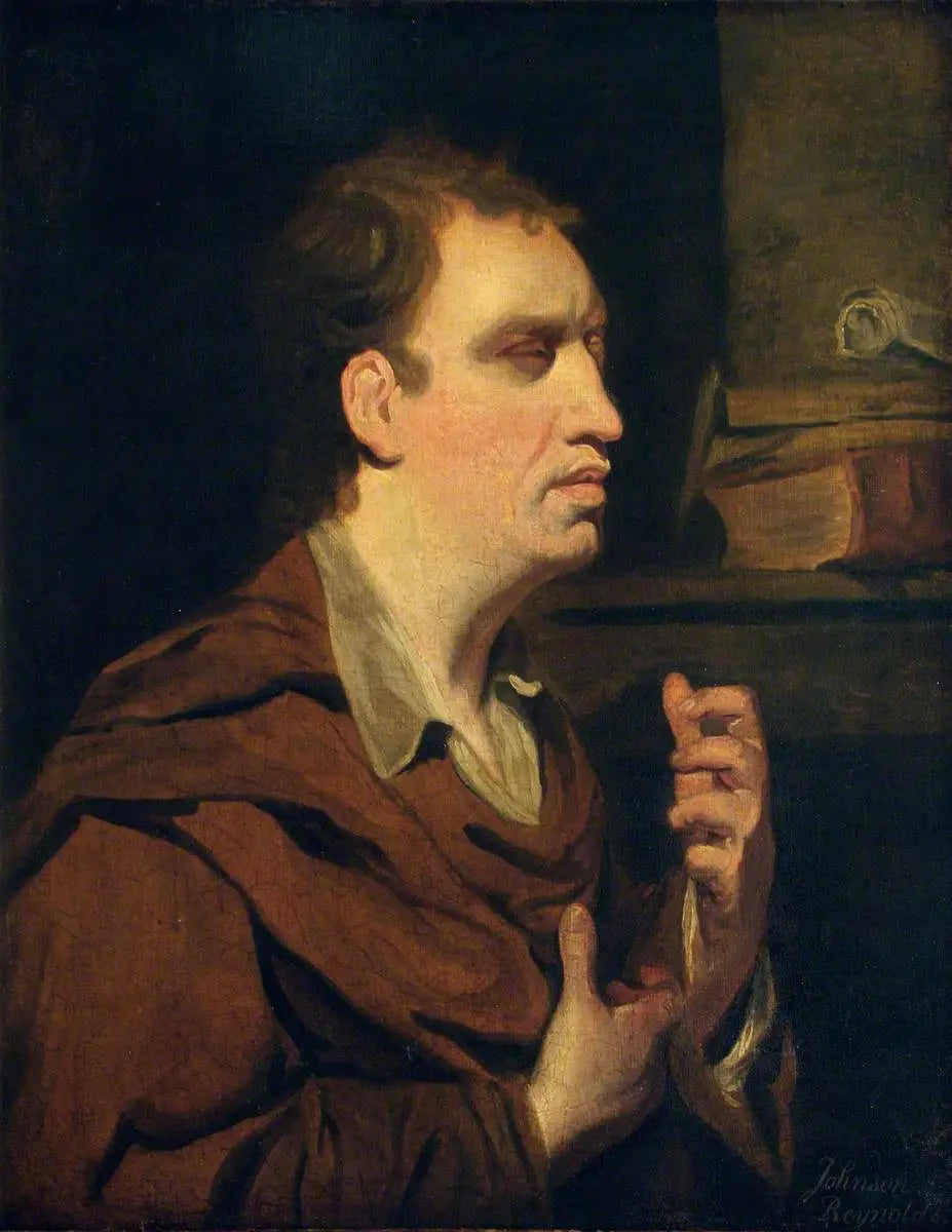 Dr Samuel Johnson (1709–1784) - Joshua Reynolds image 1 copie de tableau peinte à la main