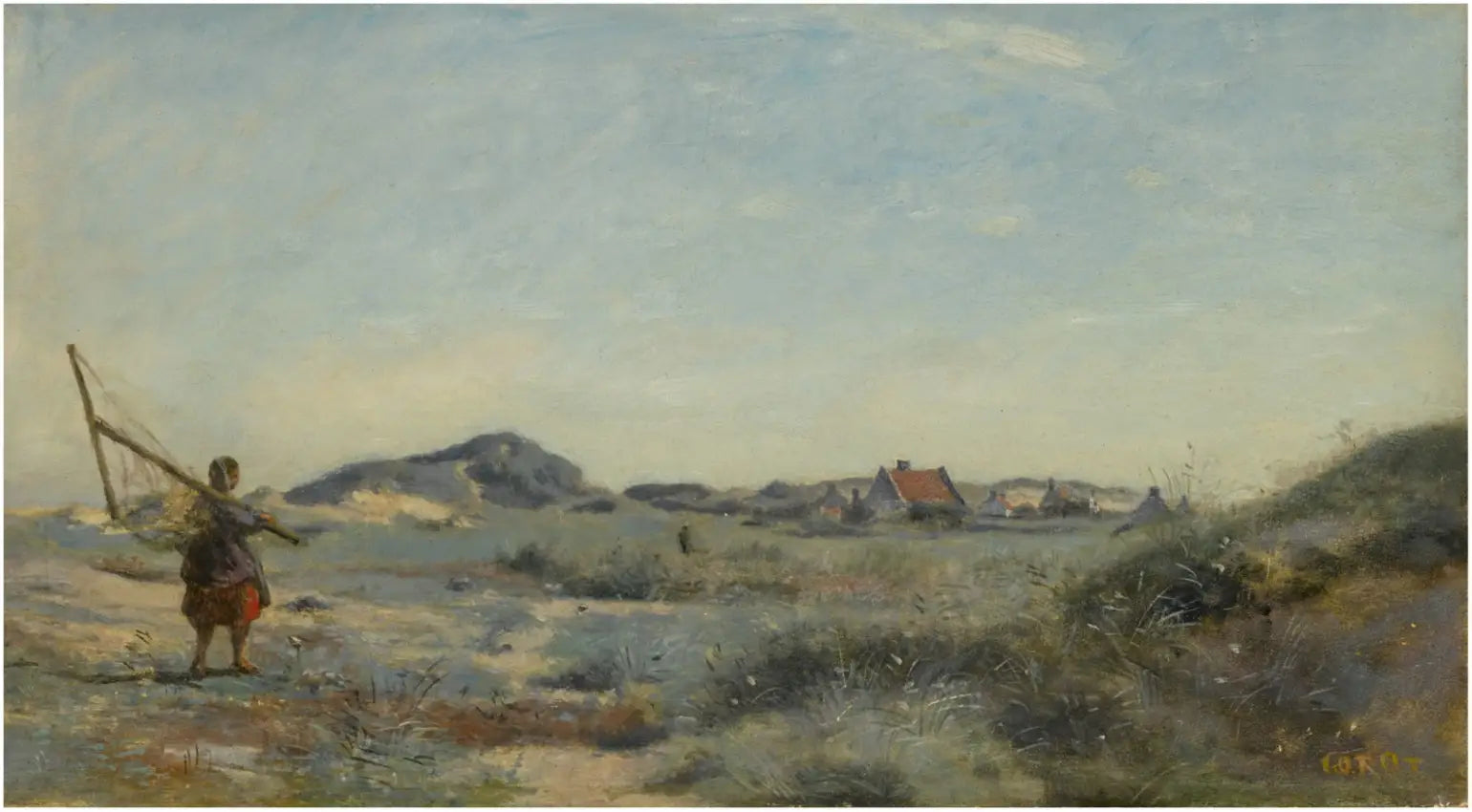 Dunkerque. Une pêcheuse de crevettes - Jean-Baptiste Camille Corot - Alpha Reproduction