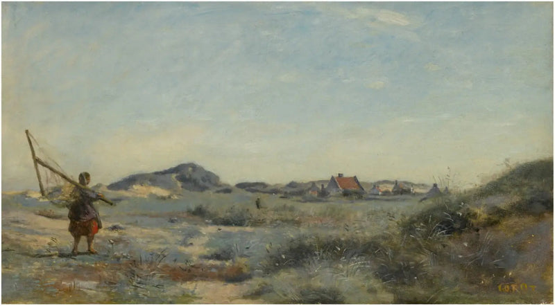 Dunkerque. Une pêcheuse de crevettes - Jean-Baptiste Camille Corot