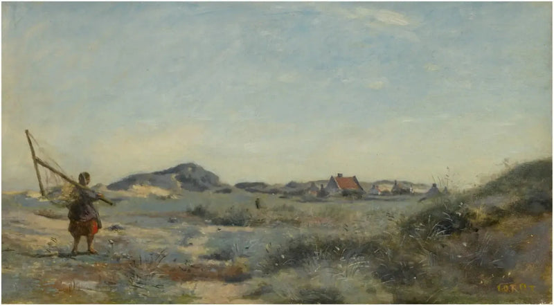 Dunkerque. Une pêcheuse de crevettes - Jean-Baptiste Camille Corot