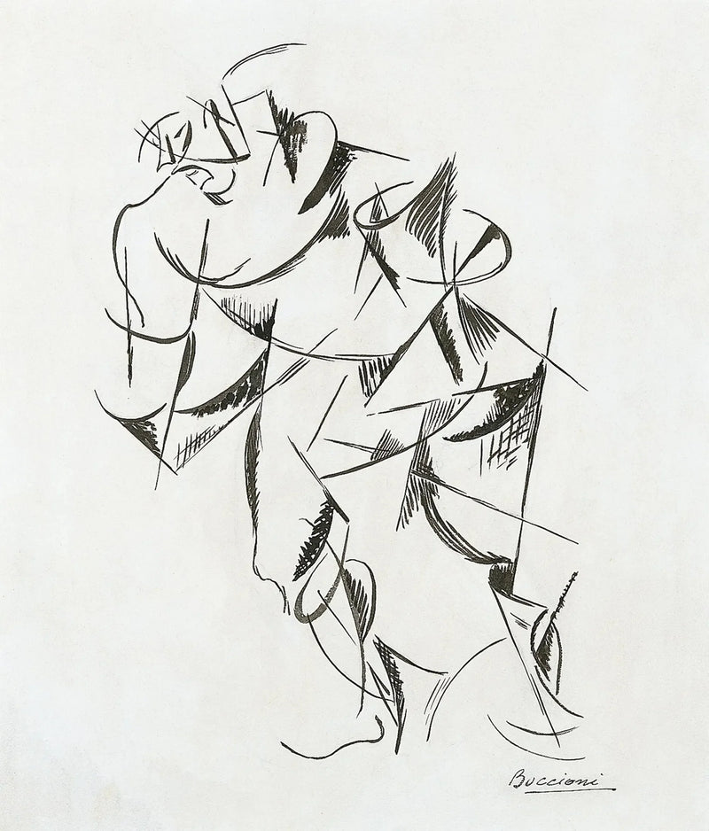 Dynamisme du corps humain : Boxer - Umberto Boccioni