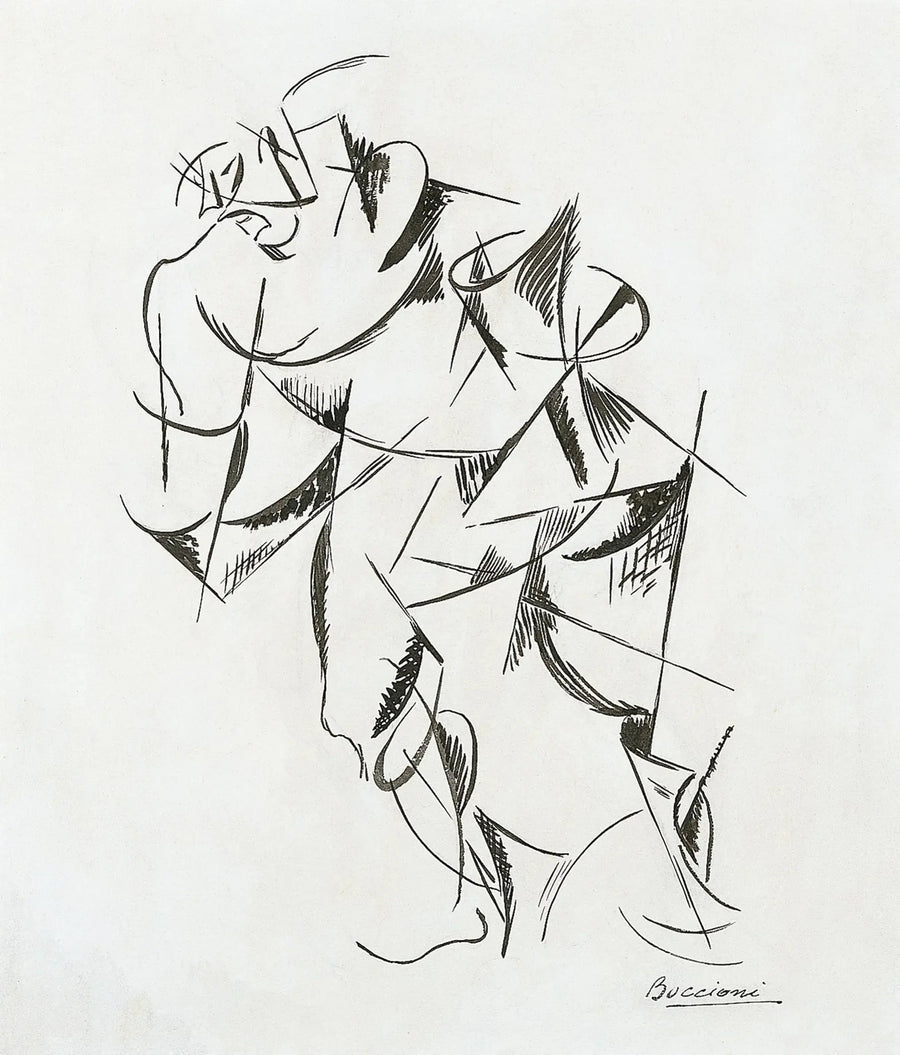 Dynamisme du corps humain : Boxer - Umberto Boccioni