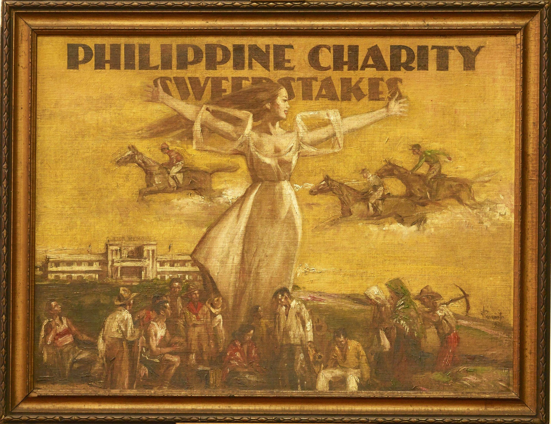 Philippine Charity Sweepstakes — Pablo Amorsolo, 1938, Huile sur toile