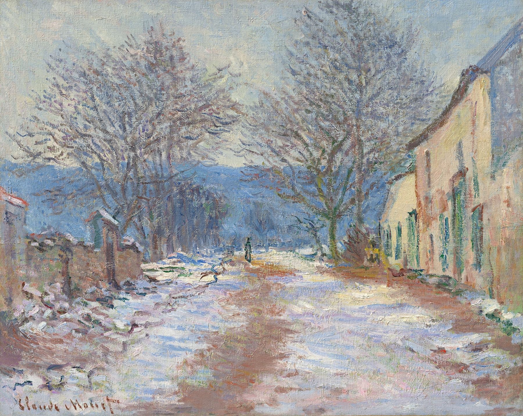 Reproduction du tableau « Effet de neige à Limetz - Claude Monet » par Alpha Reproduction en peinture à l’huile
