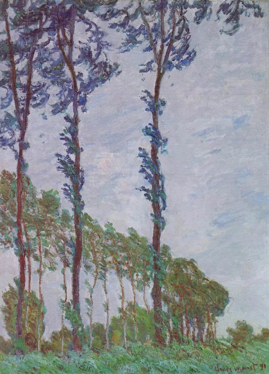 Effet de vent, série des peupliers - Claude Monet