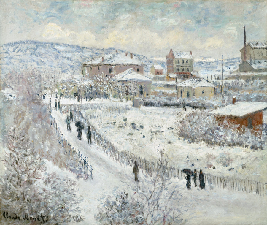 Vue d’Argenteuil, neige W358 – Claude Monet