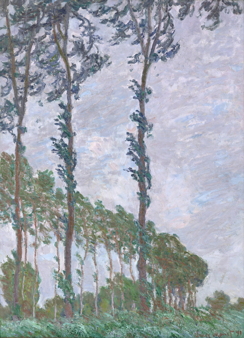 Effet de vent, série des Peupliers W1302 – Claude Monet