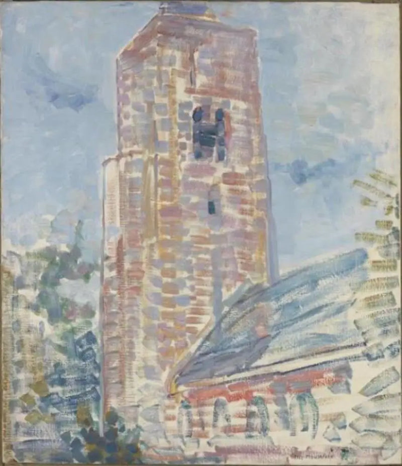 Église d'Oostkapelle, nef et tour - Piet Mondrian