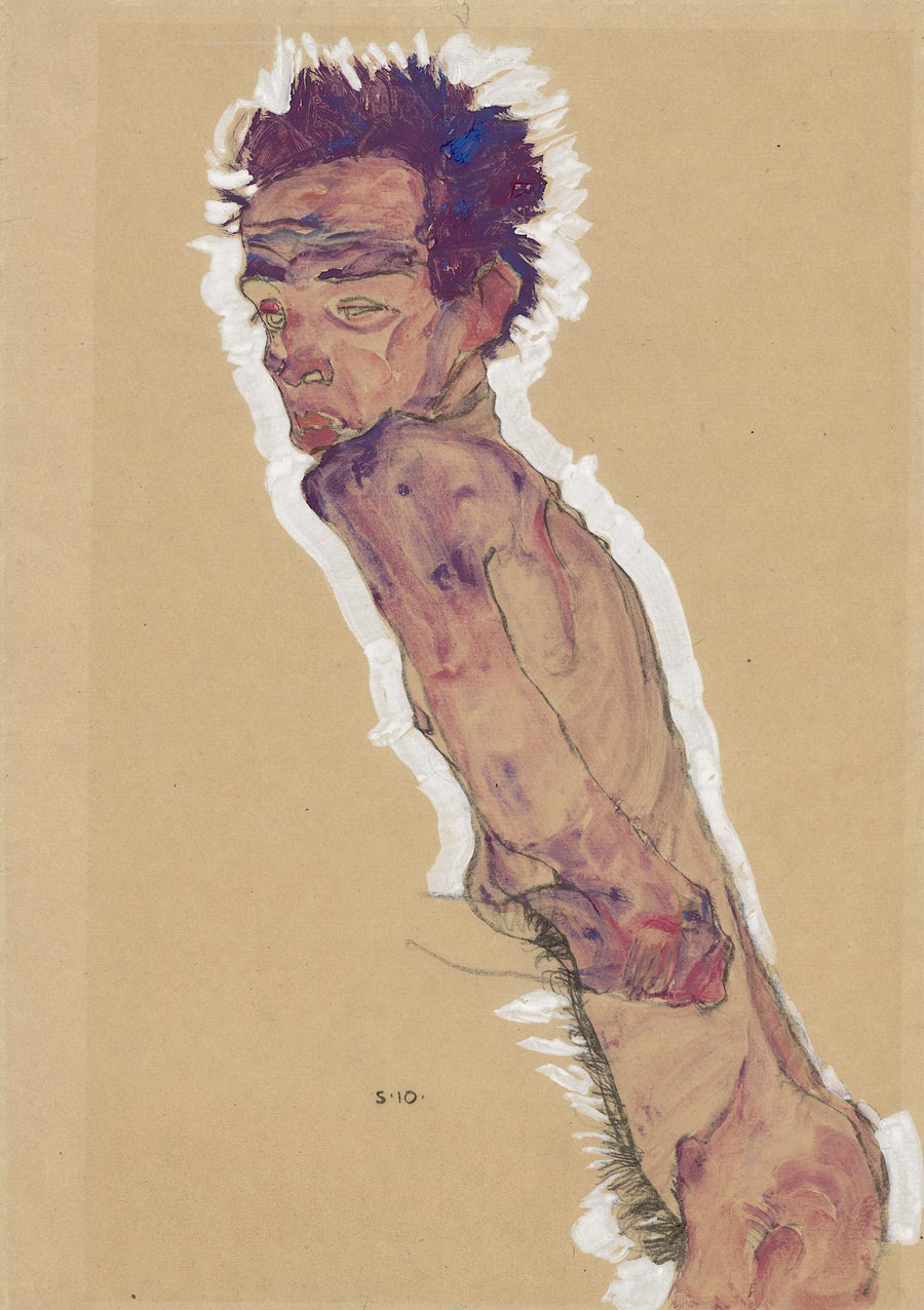 Autoportrait nu (1910) - Egon Schiele