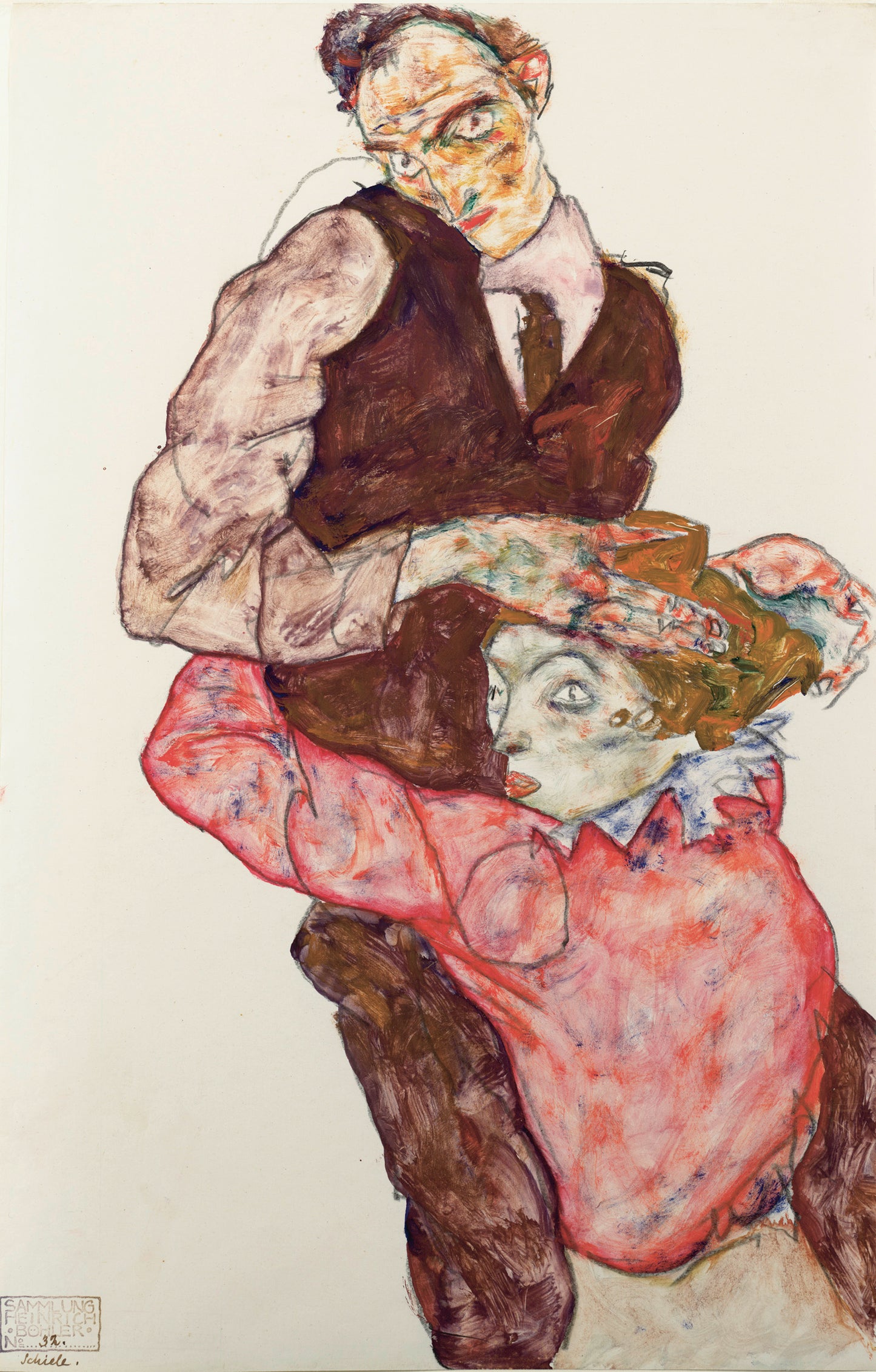 💞 Lovers – Egon Schiele (1914)
