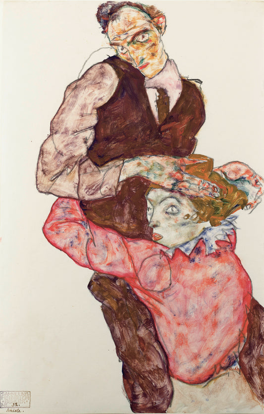 💞 Lovers – Egon Schiele (1914)