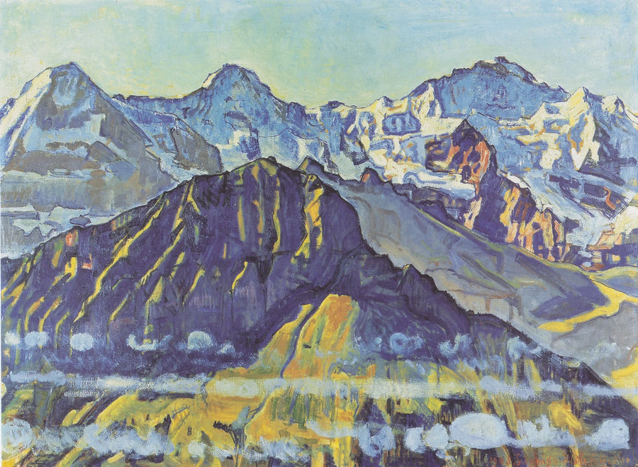 Eiger, Mönch und Jungfrau in der Morgensonne - Ferdinand Hodler
