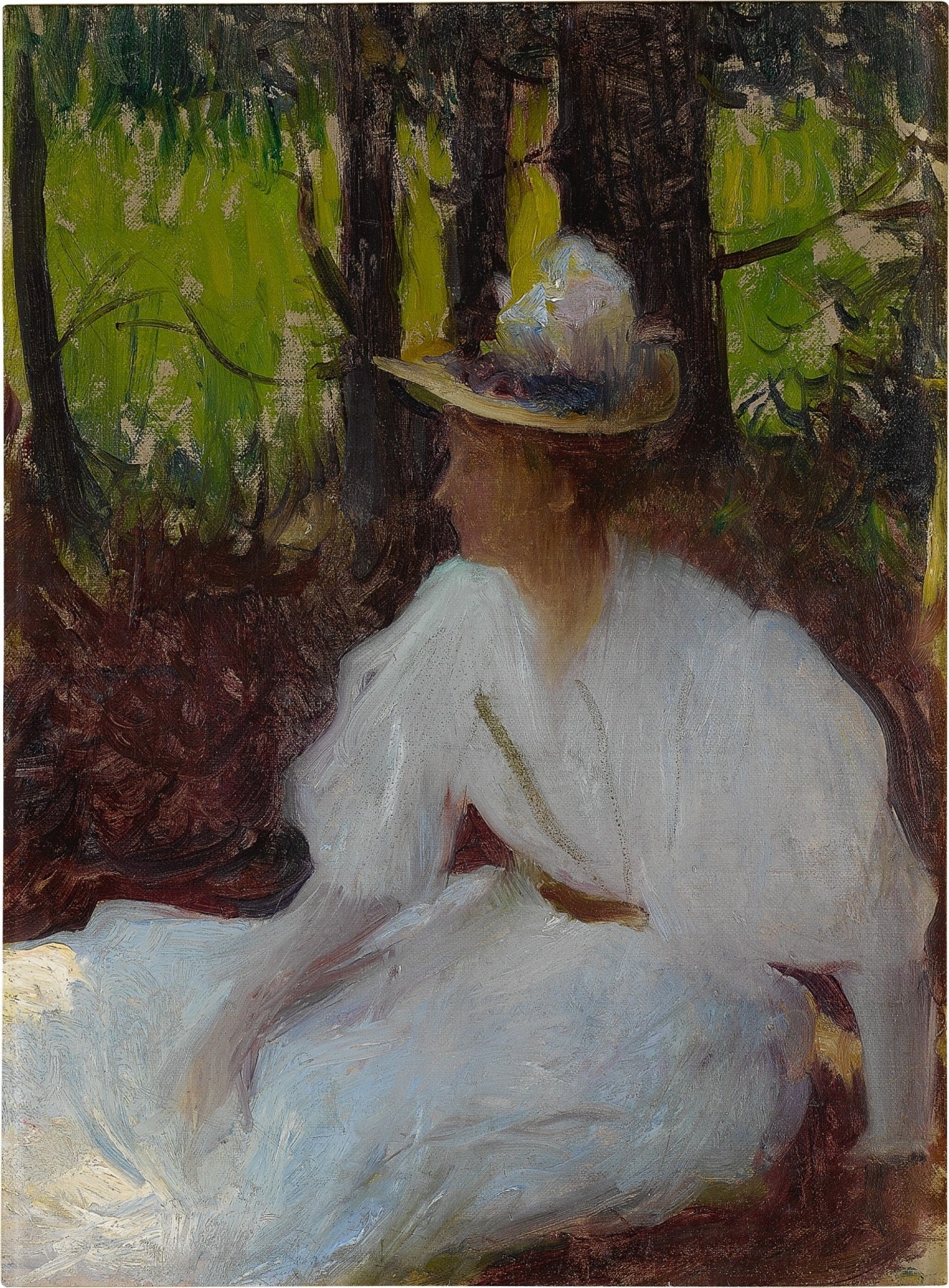 Ellen dans les bois - Frank Weston Benson
