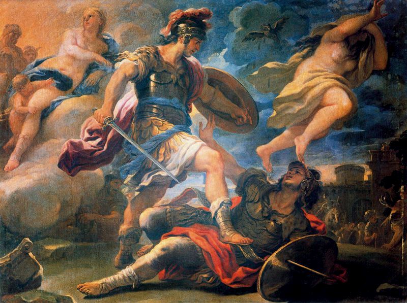 Énée et Turnus - Luca Giordano