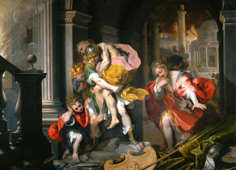 Énée fuyant Troie - Federico Barroci