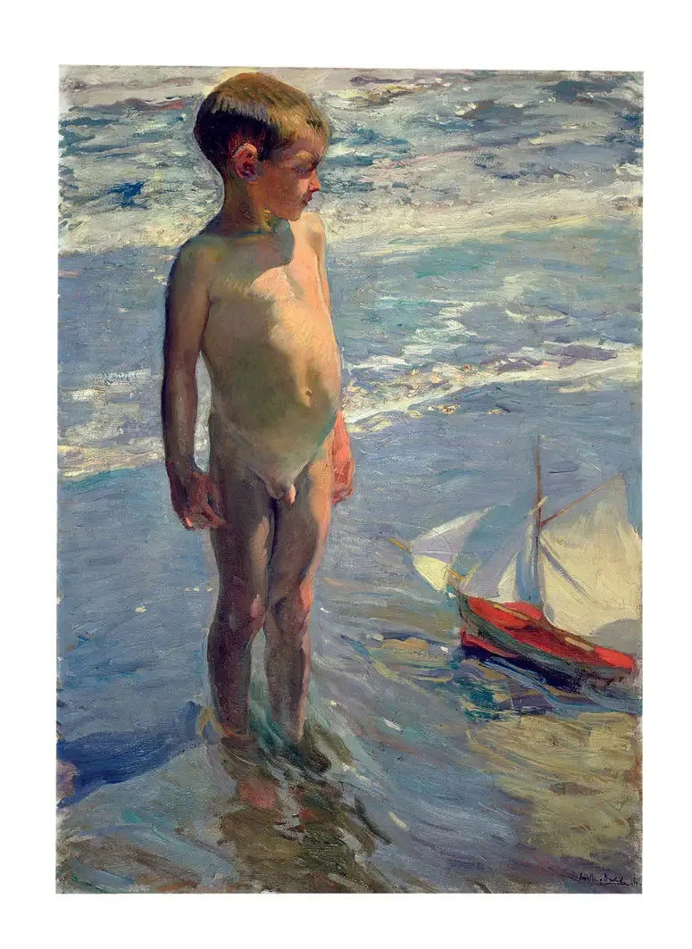 Enfant au bateau - Joaquín Sorolla