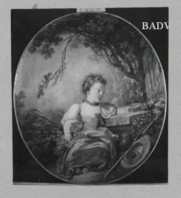 enfant au puits dans un jardin - François Boucher
