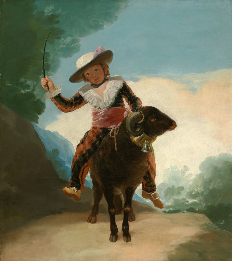 Enfant montant un mouton - Francisco de Goya