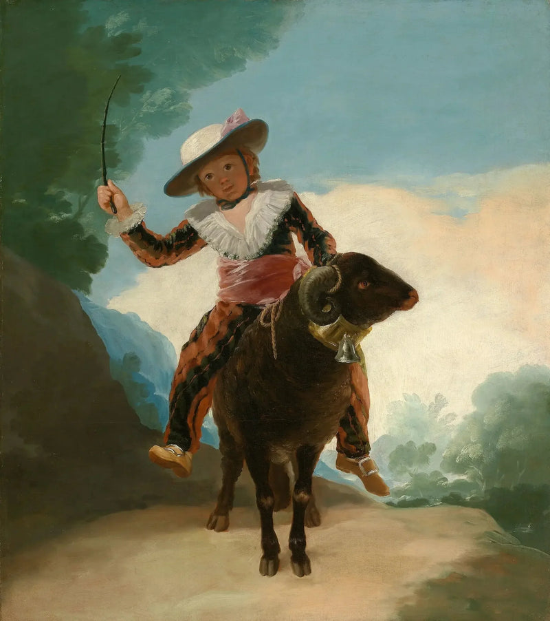 Enfant montant un mouton - Francisco de Goya