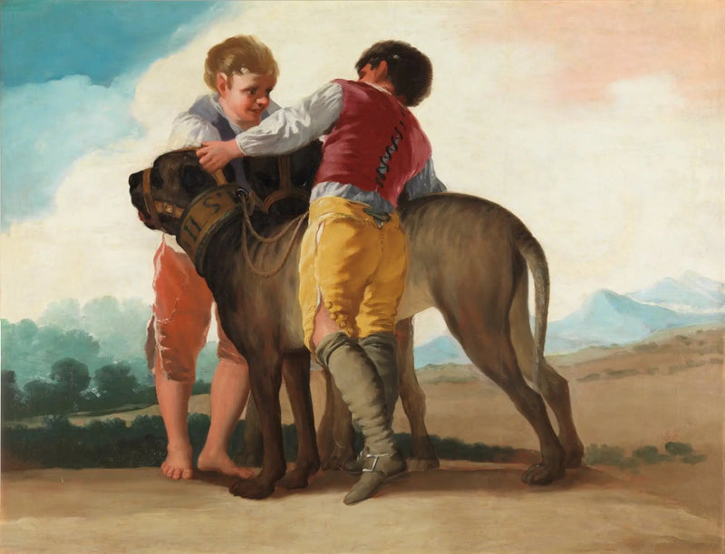 Enfants avec des chiens - Francisco de Goya