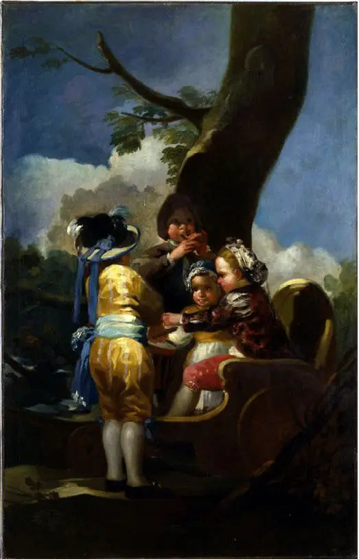 Enfants dans un chariot - Francisco de Goya
