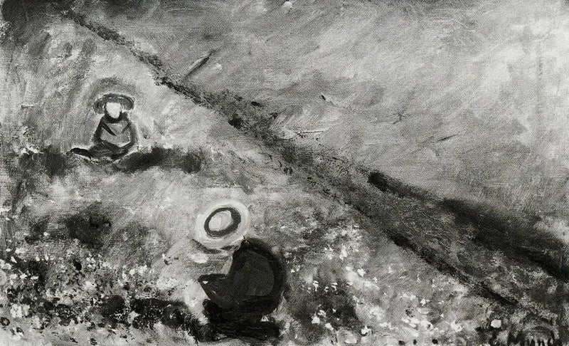 Enfants dans une prairie fleurie - Edvard Munch