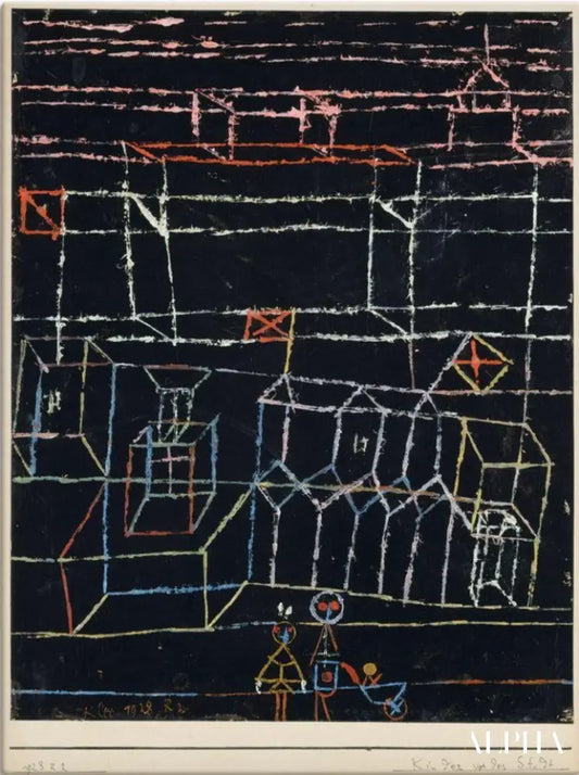 Enfants hors de la ville - Paul Klee - Reproductions de tableaux et peintures haut de gamme