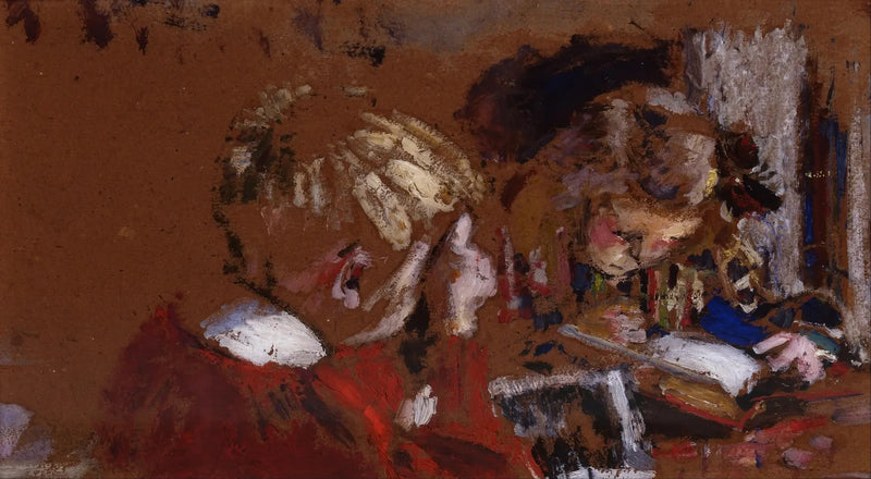 Enfants lisant, Jacques et Annette Roussel - Édouard Vuillard