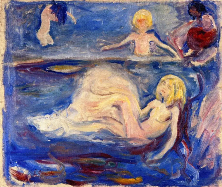 Enfants se baignant - Edvard Munch