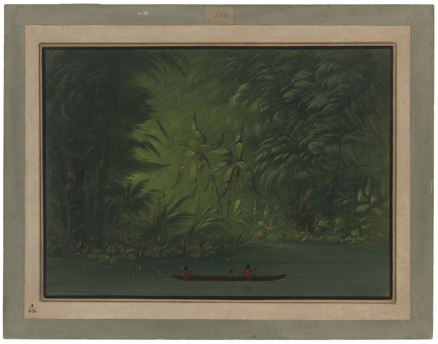 Entrée d'une lagune, rive de l'Amazone - George Catlin
