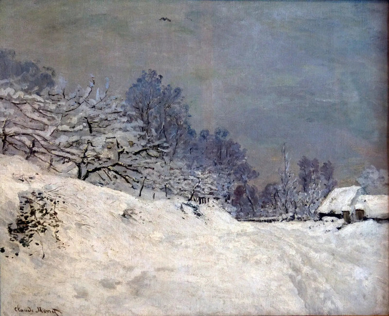 Environs de Honfleur, neige - Claude Monet