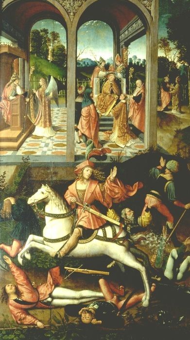 Épisodes de la vie de saint Hubert de Lituanie - Jacob Cornelisz van Oostsanen