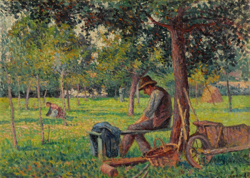 Éragny, Rodo Pissarro dans le jardin de son père - Maximilien Luce