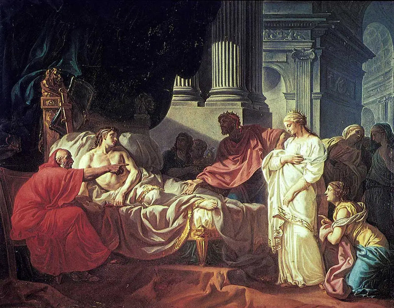 Érasistrate découvrant la cause de la maladie d'Antiochus - Jacques-Louis David