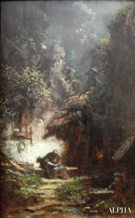 Ermite lisant - Carl Spitzweg - Reproductions de tableaux et peintures haut de gamme