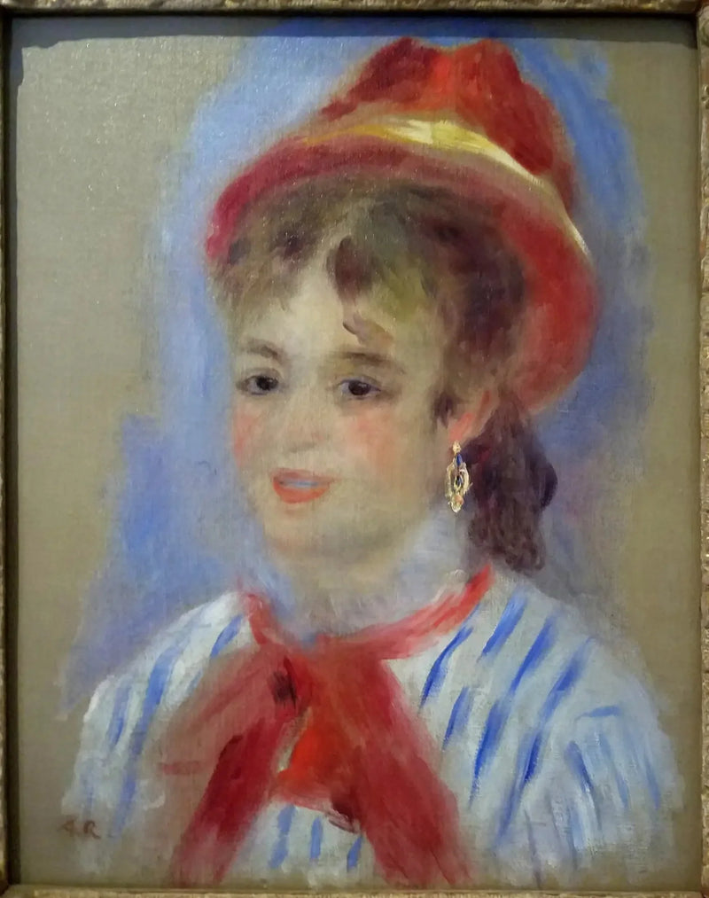 Estelle au chapeau rouge - Pierre-Auguste Renoir