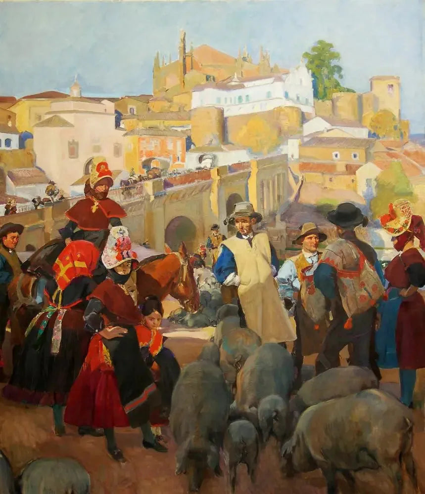 Estrémadure, le Marché - Joaquín Sorolla image 1 reproduction réalisée par Alpha Reproduction