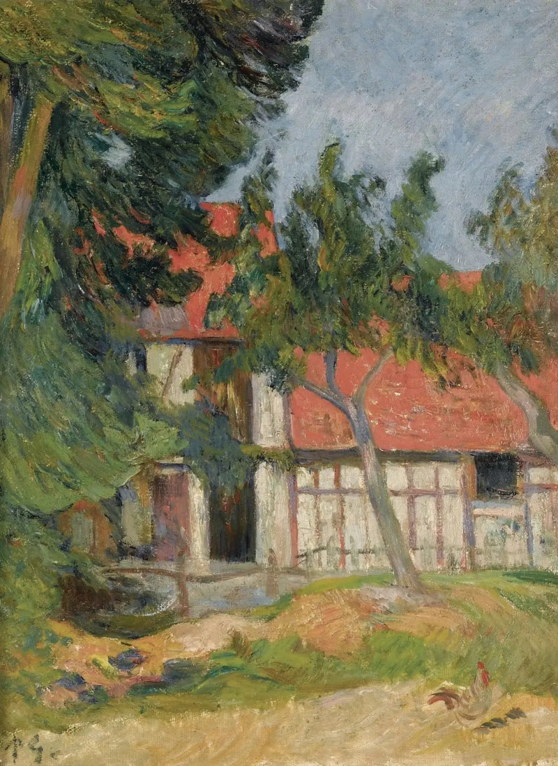 Étable près de Dieppe I, ou Chaumière en Normandie II - Paul Gauguin