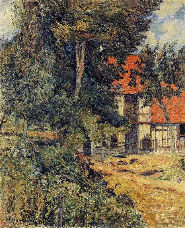 Étable près de Dieppe II, ou Chaumière en Normandie I - Paul Gauguin