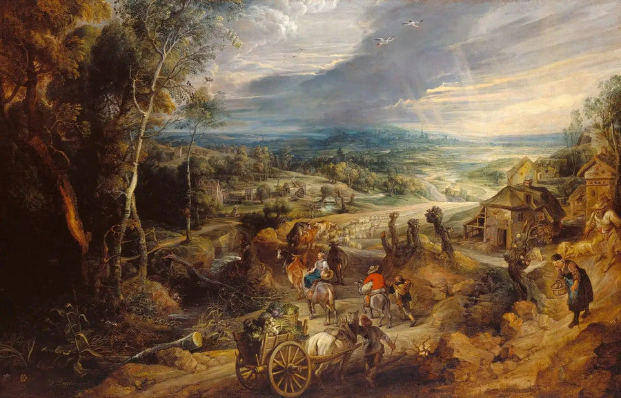 Été : les paysans vont au marché - Peter Paul Rubens