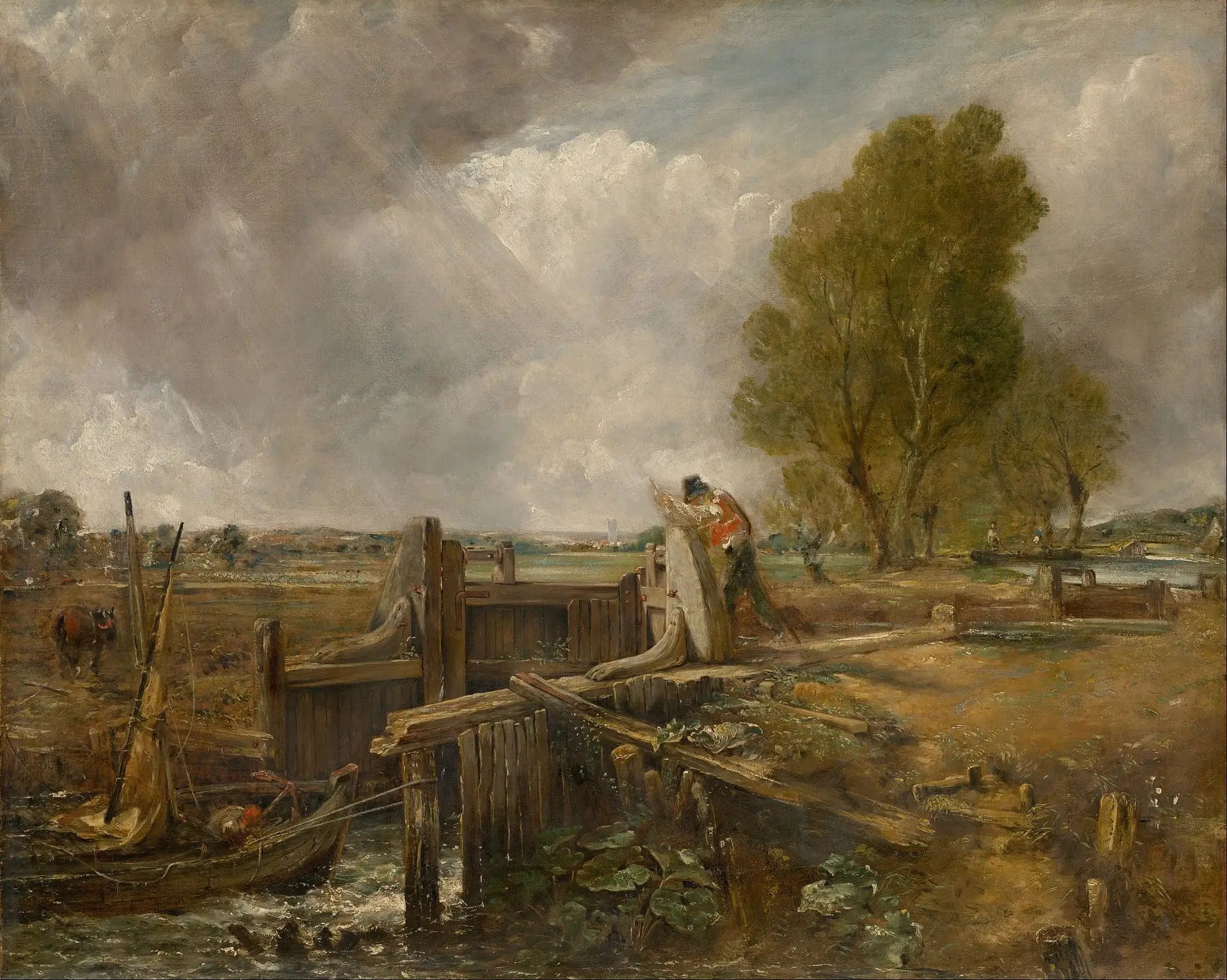 Étude d’un bateau passant une écluse - John Constable - Alpha Reproduction