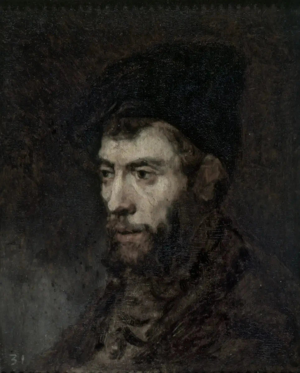 Étude de tête d’homme — suiveur de Rembrandt, milieu des années 1640, Écosse