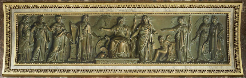 L'Europe civilisée par les Sciences, les Arts et les Lettres. Les Arts rendent hommage à la Concorde. Médaillons de Puget et Mansart Médaillons de Goujon et Lescot - Nicolas Gosse