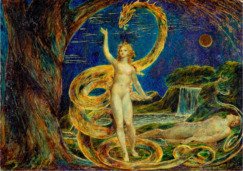 Ève tentée par le serpent - William Blake